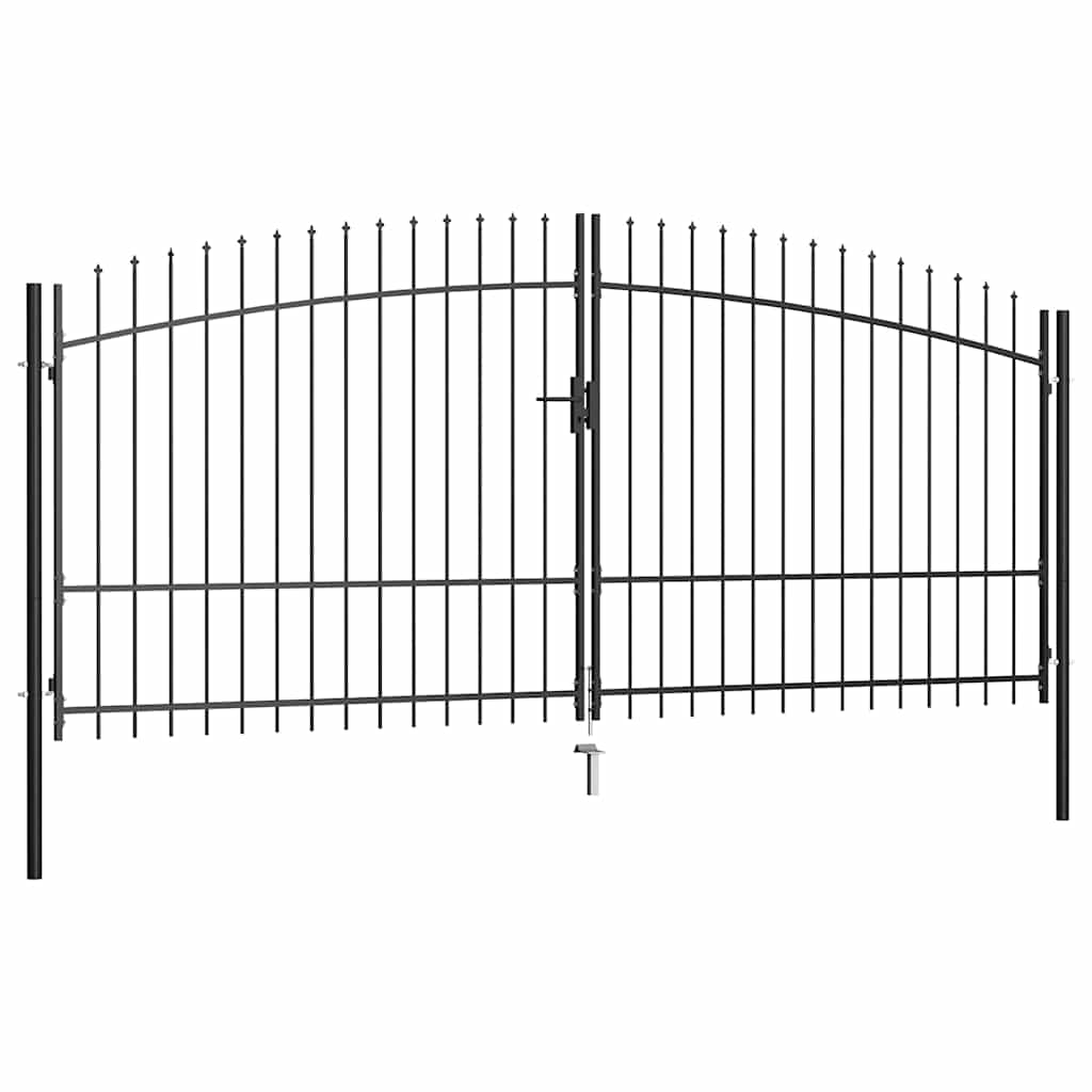 Double Door Fence Gate "Woerden" with Spear Top 400x224,5 cm