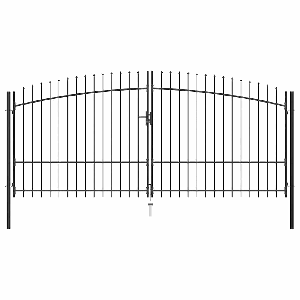 Double Door Fence Gate "Woerden" with Spear Top 400x224,5 cm