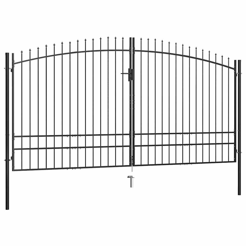 Double Door Fence Gate "Woerden" with Spear Top 400x249,5 cm