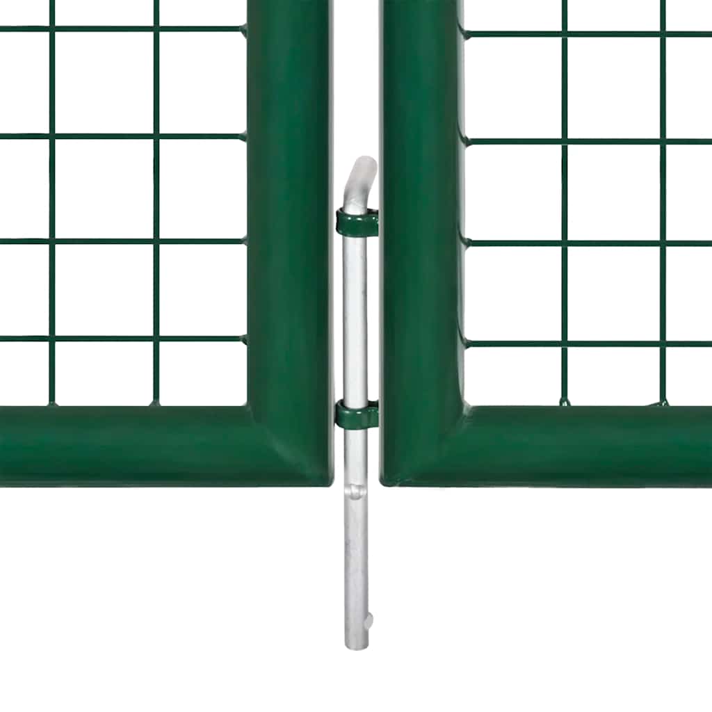Mesh Garden Gate Steel 400x100 cm Green