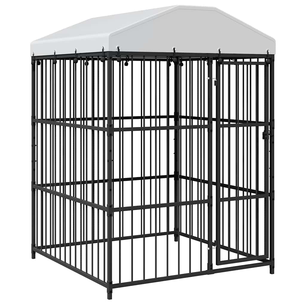 145760 vidaXL Outdoor Dog Kennel with Roof 150x150x210 cm