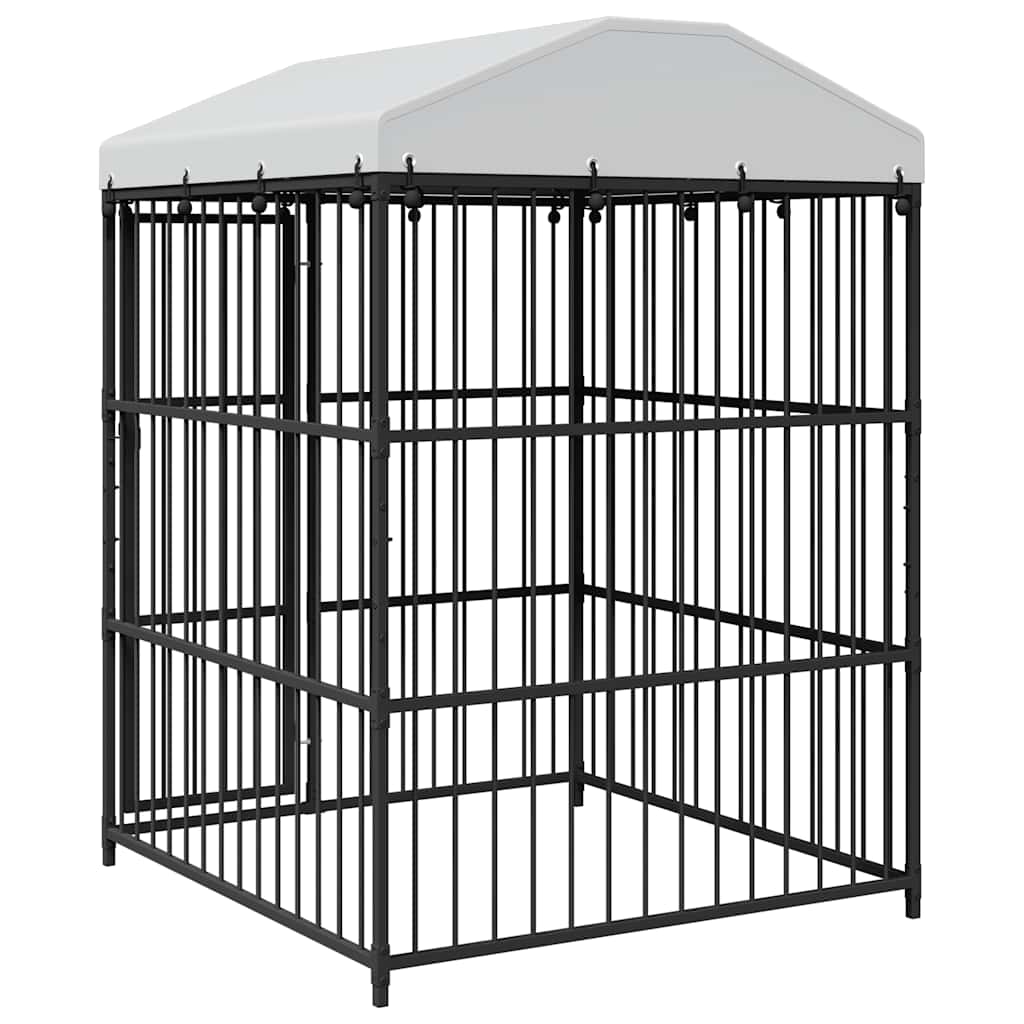 Outdoor Dog Kennel with Roof 150x150x210 cm