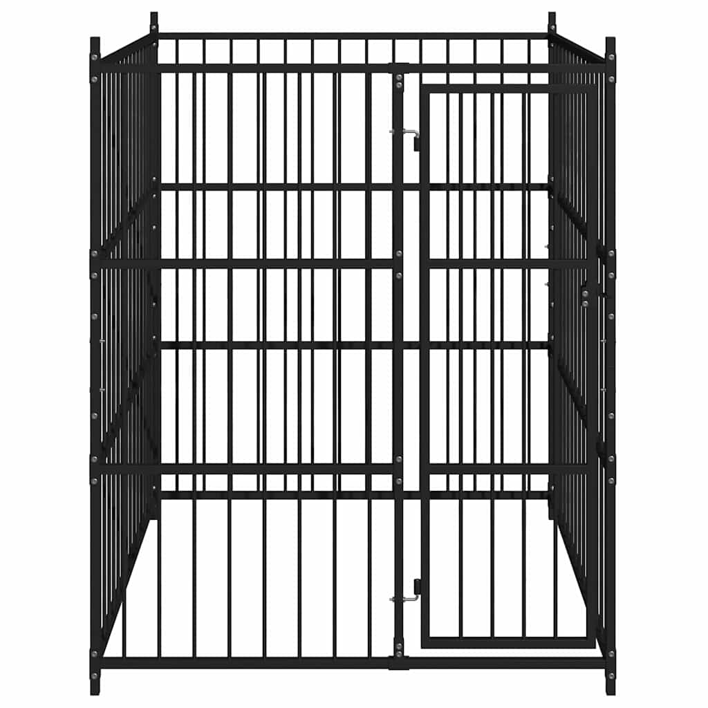 145761 vidaXL Outdoor Dog Kennel 150x150x185 cm