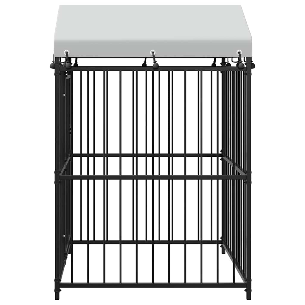 145762 vidaXL Outdoor Dog Kennel with Roof 120x120x150 cm