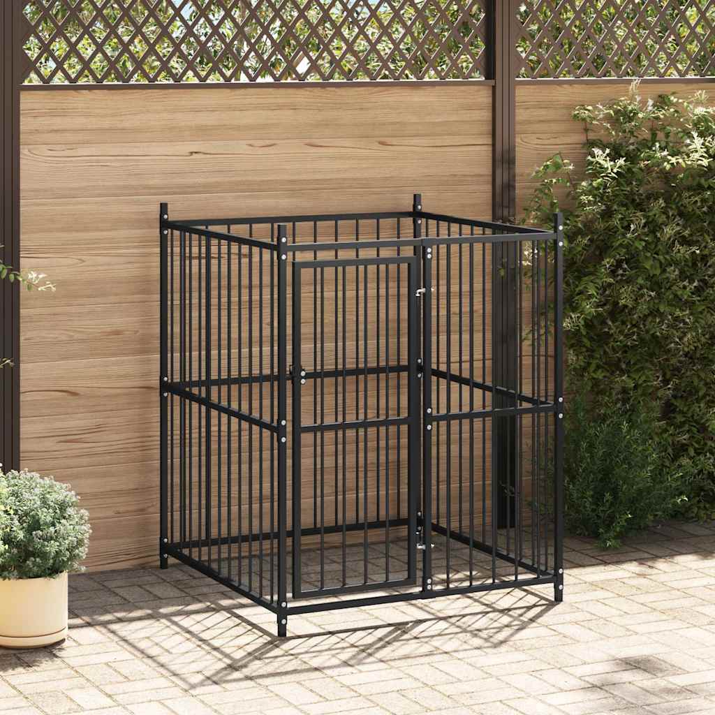145763 vidaXL Outdoor Dog Kennel 120x120x150 cm