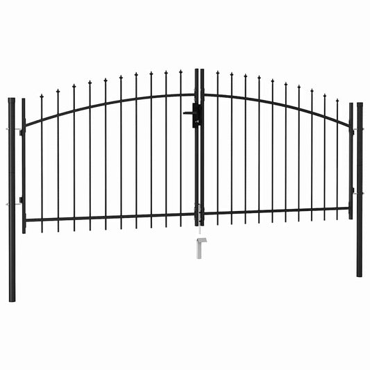 Fence Gate "Woerden" Double Door with Spike Top 299,5x174,5 cm