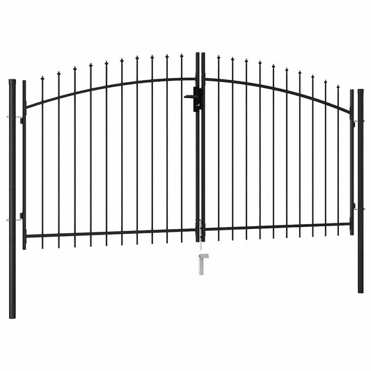 Fence Gate "Woerden" Double Door with Spike Top 299,5x199,5 cm