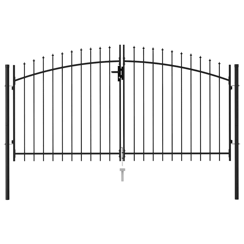 Fence Gate "Woerden" Double Door with Spike Top 299,5x199,5 cm