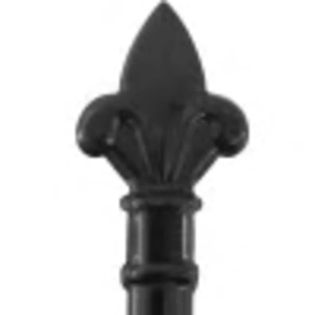 Fence Gate Double Door with Spike Top Steel 299.5x199.5 cm Black