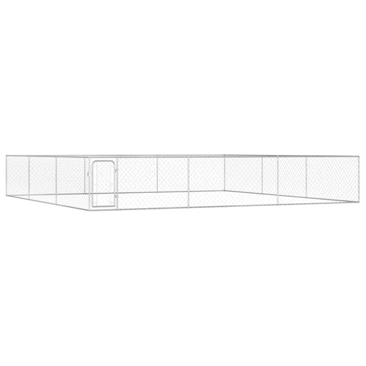 Dog Kennel | Silver | Galvanised Steel | Extra Large |  Tough