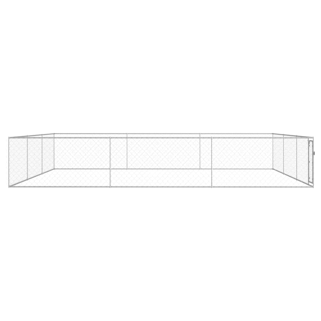 Outdoor Dog Kennel Galvanised Steel 6x6x1 m