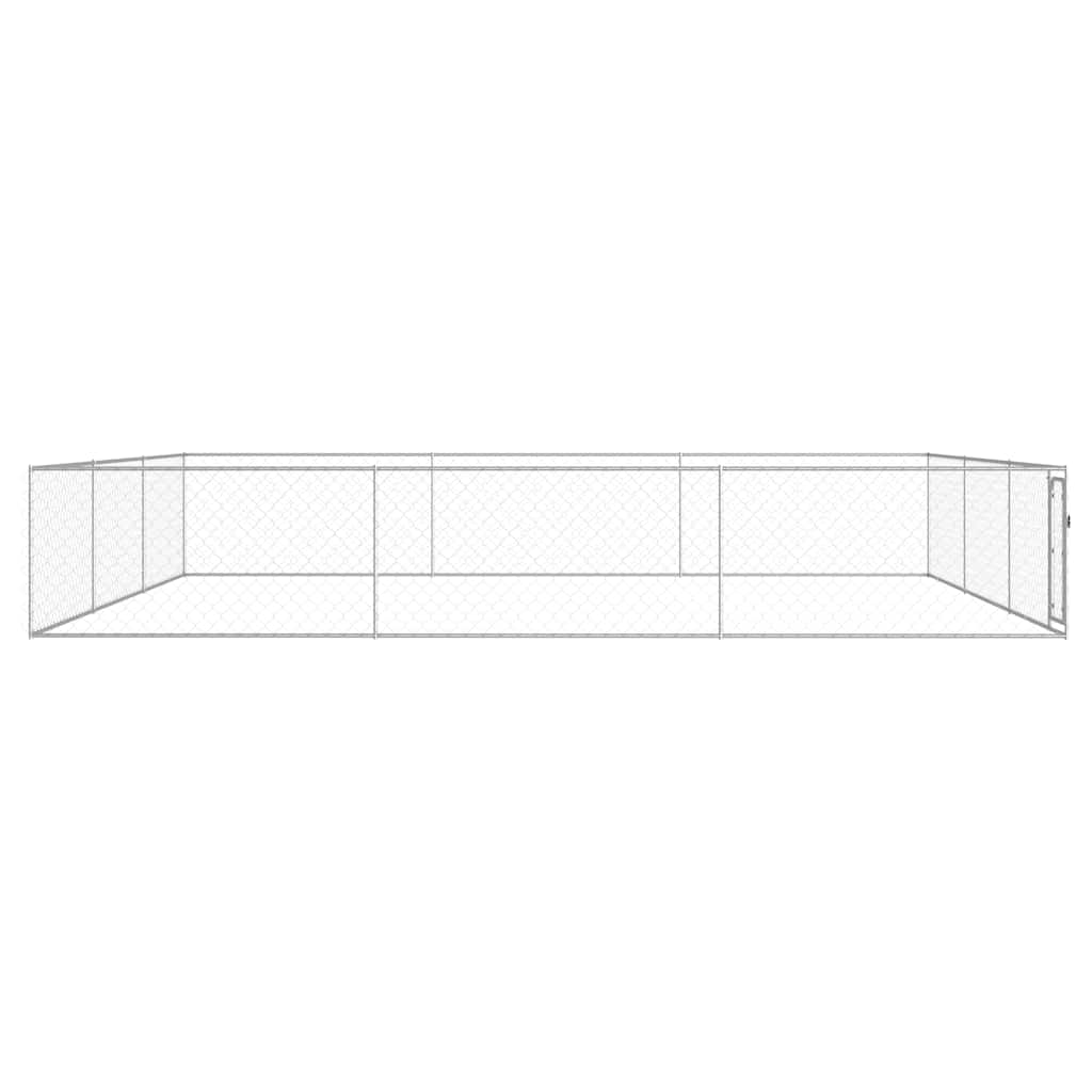 170821 vidaXL Outdoor Dog Kennel Galvanised Steel 6x6x1 m