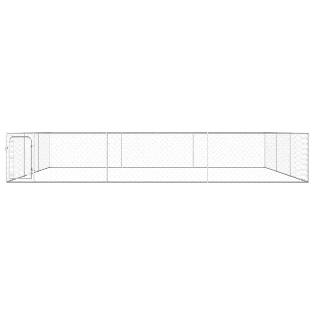 170821 vidaXL Outdoor Dog Kennel Galvanised Steel 6x6x1 m