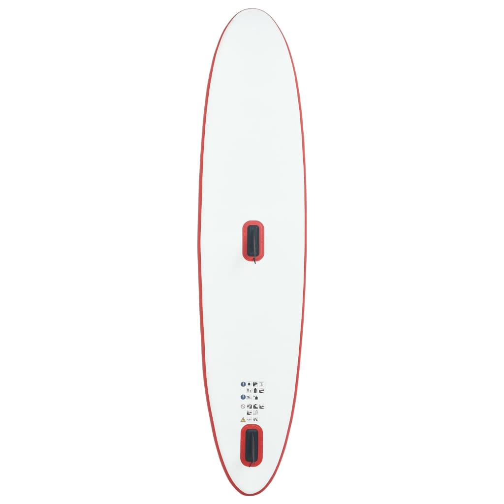 vidaXL Inflatable Stand Up Paddleboard with Sail Set Red and White