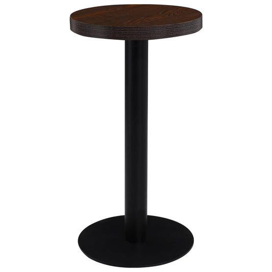 vidaXL Bistro Table Dark Brown 40 cm MDF