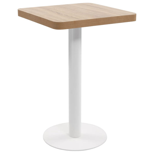 Bistro Table | Light brown and white | MDF | 50x50 cm | Bistro Table