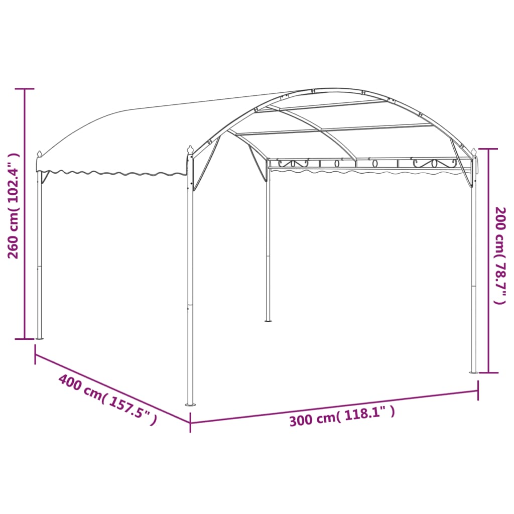 Zonnescherm Luifel 3x4 m Antraciet