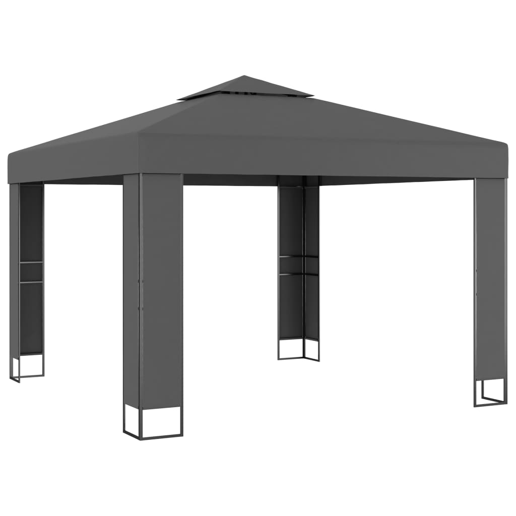 Tuinpaviljoen met Dubbel Dak 3x3 m Antraciet