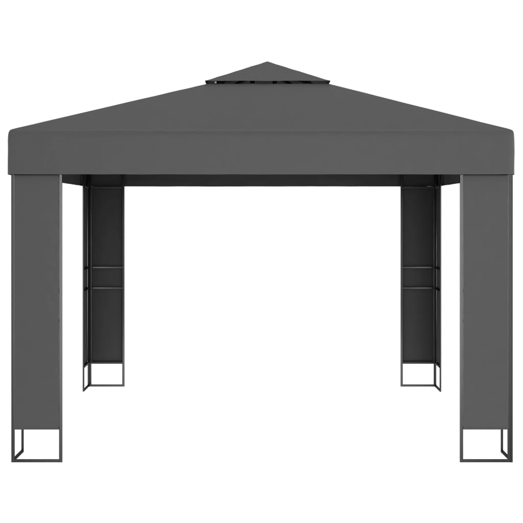 Tuinpaviljoen met Dubbel Dak 3x3 m Antraciet