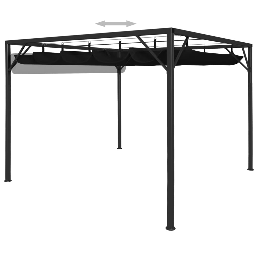 Garden Gazebo | Anthracite | Powder-coated steel, 100% polyester
