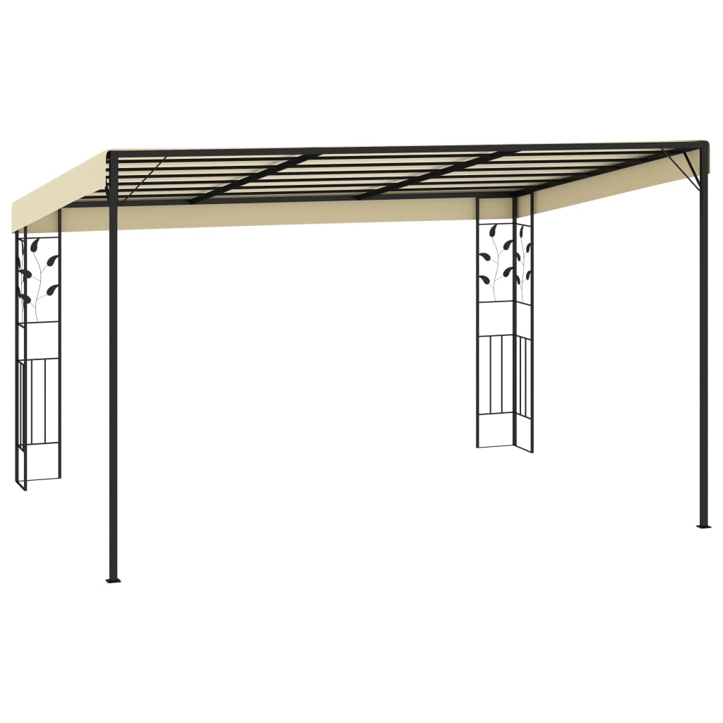 vidaXL Wall-mounted Gazebo 4x3x2.5 m Cream