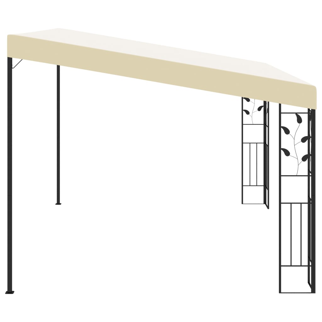 vidaXL Wall-mounted Gazebo 4x3x2.5 m Cream