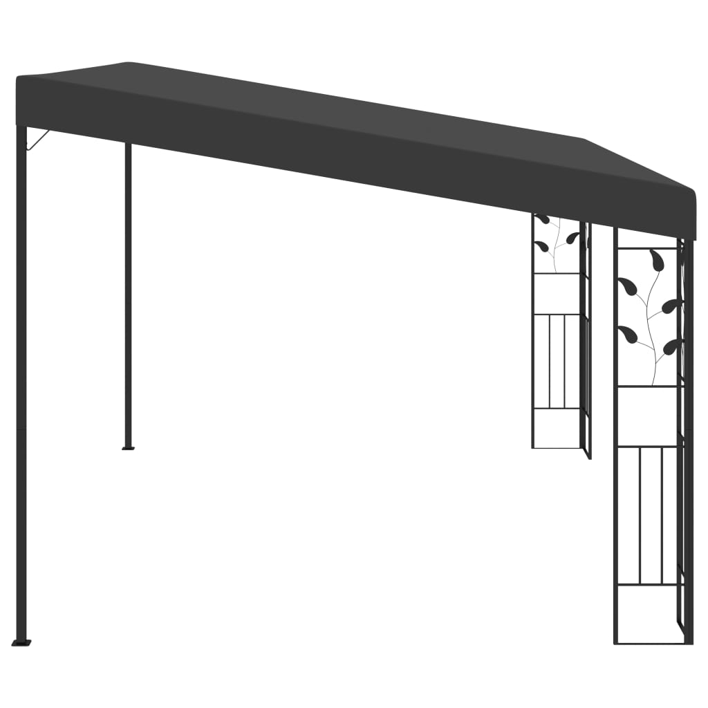 vidaXL Wall-mounted Gazebo 4x3x2.5 m Anthracite