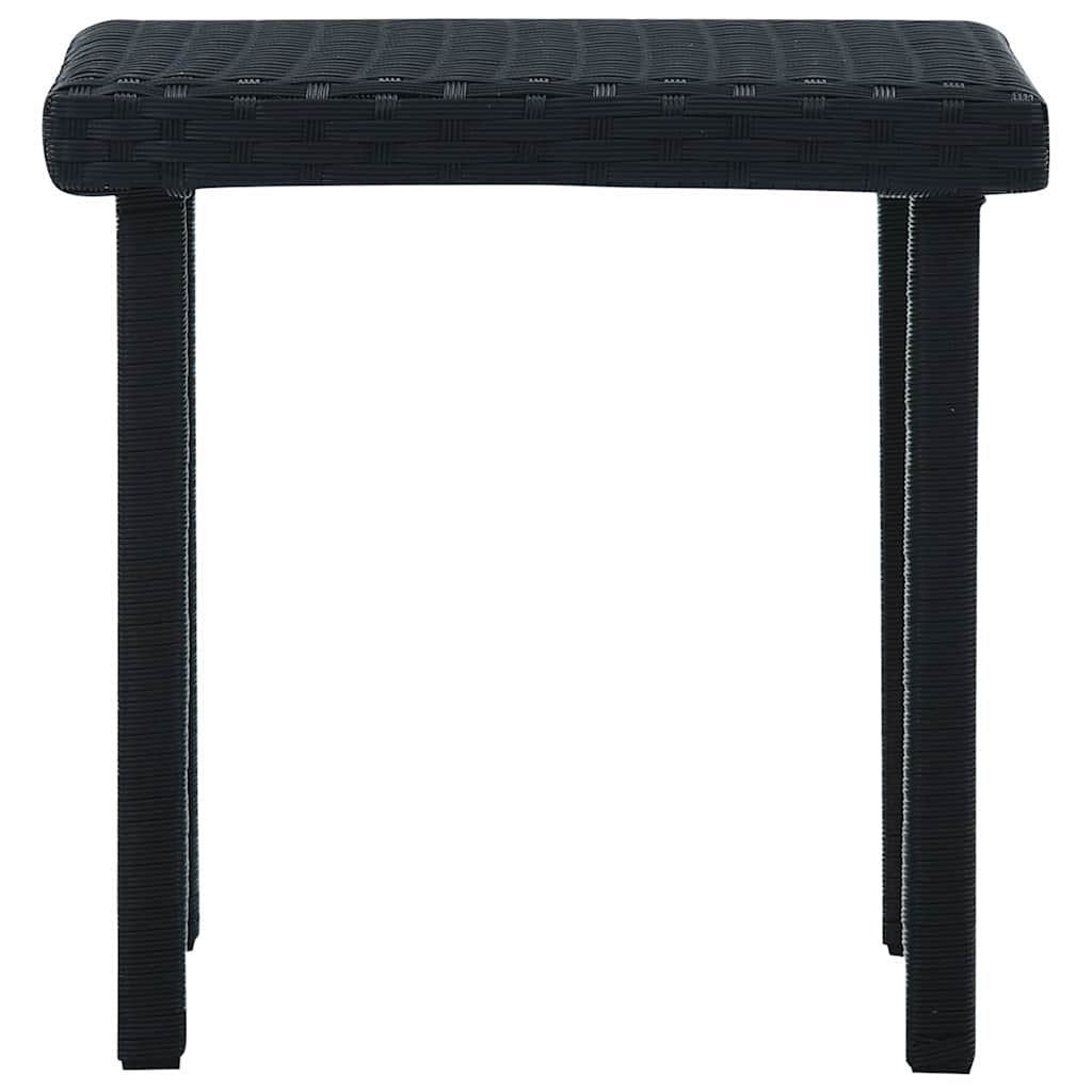 48561 vidaXL Garden Tea Table Black 40x40x40 cm Poly Rattan
