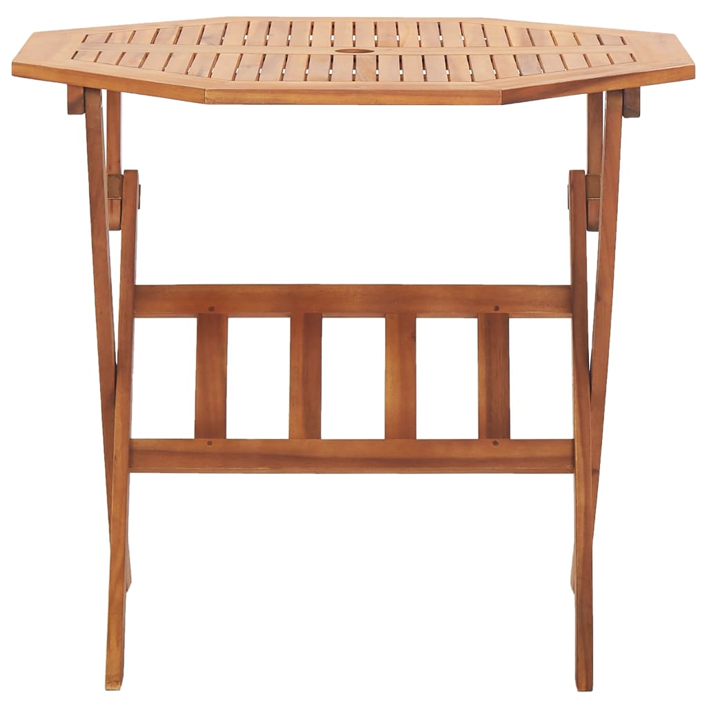 vidaXL Folding Garden Table 90x75 cm Solid Acacia Wood