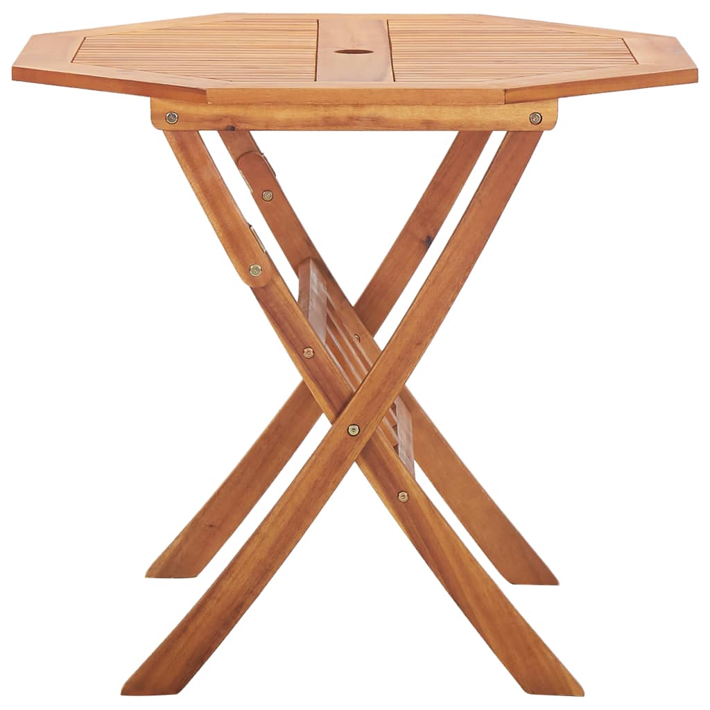 vidaXL Folding Garden Table 90x75 cm Solid Acacia Wood