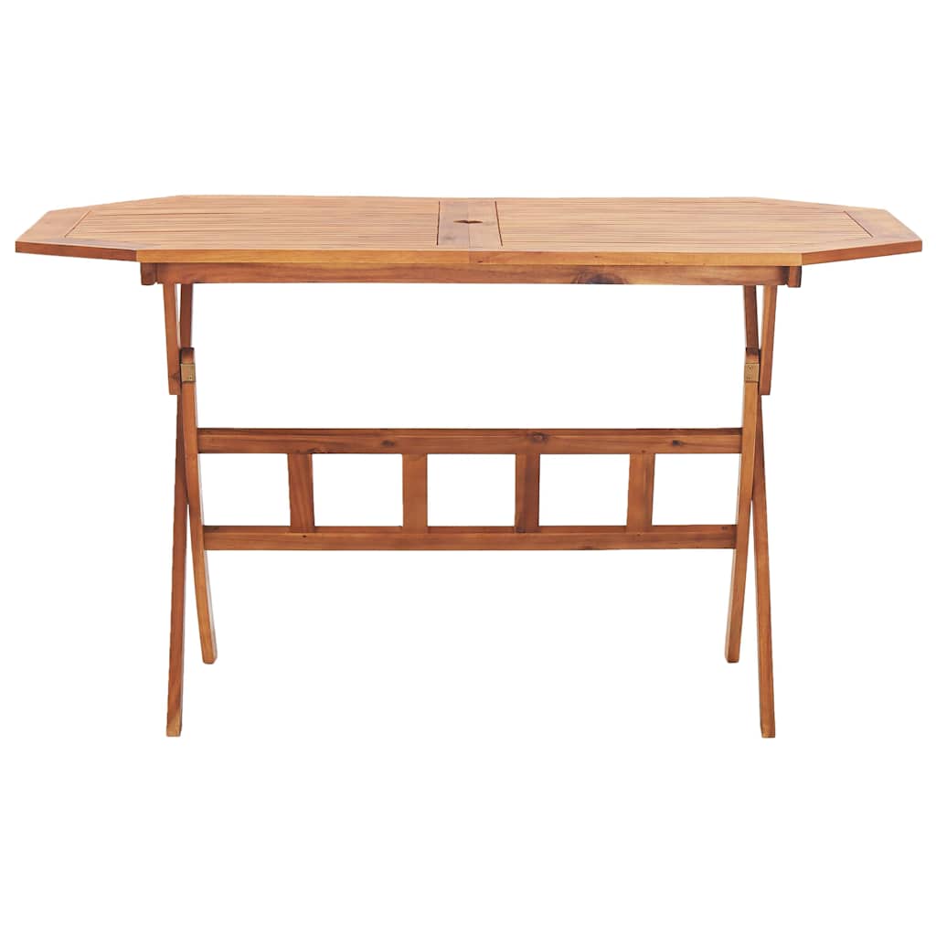 46657 vidaXL Folding Garden Table 135x85x75 cm Solid Acacia Wood