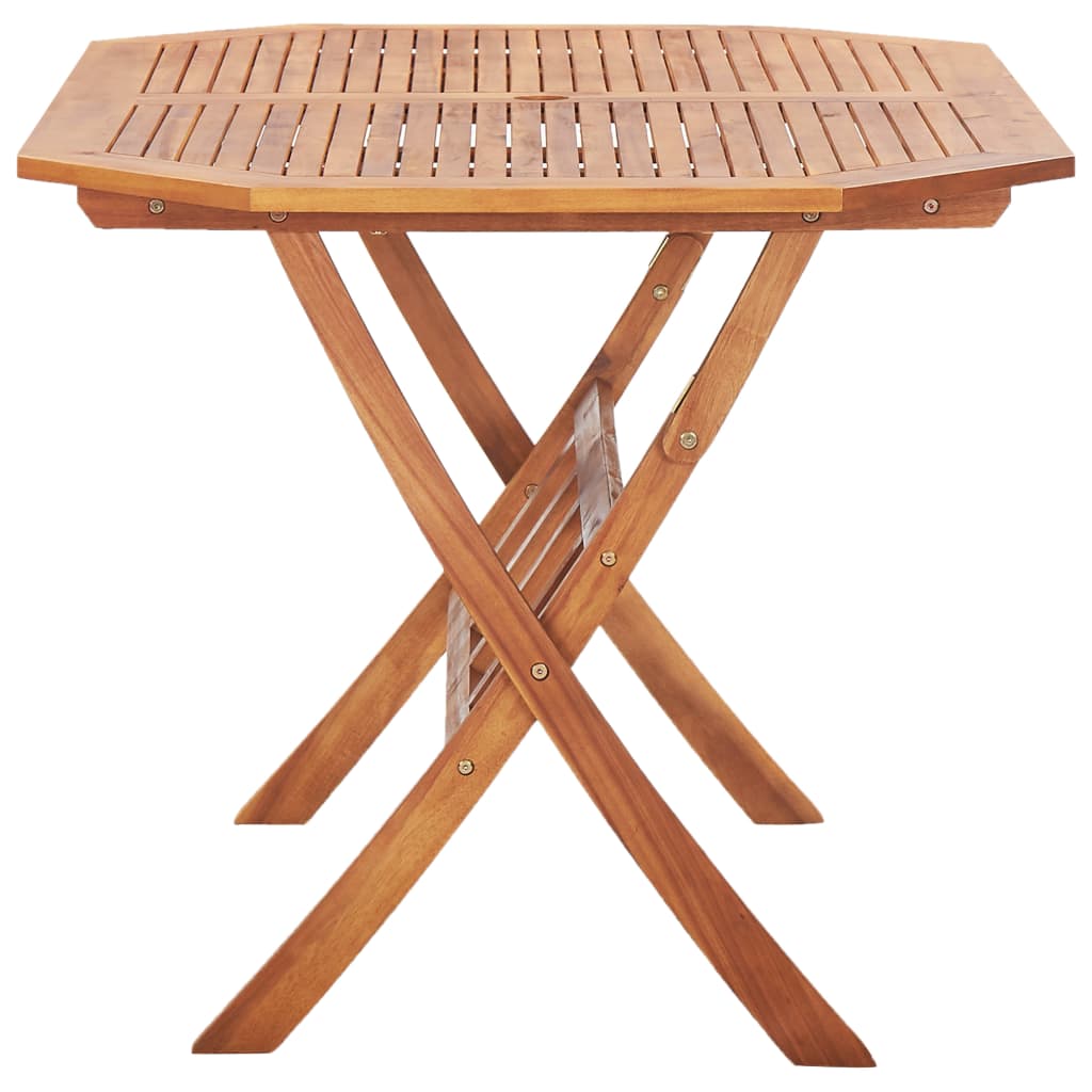 vidaXL Folding Garden Table 135x85x75 cm Solid Acacia Wood