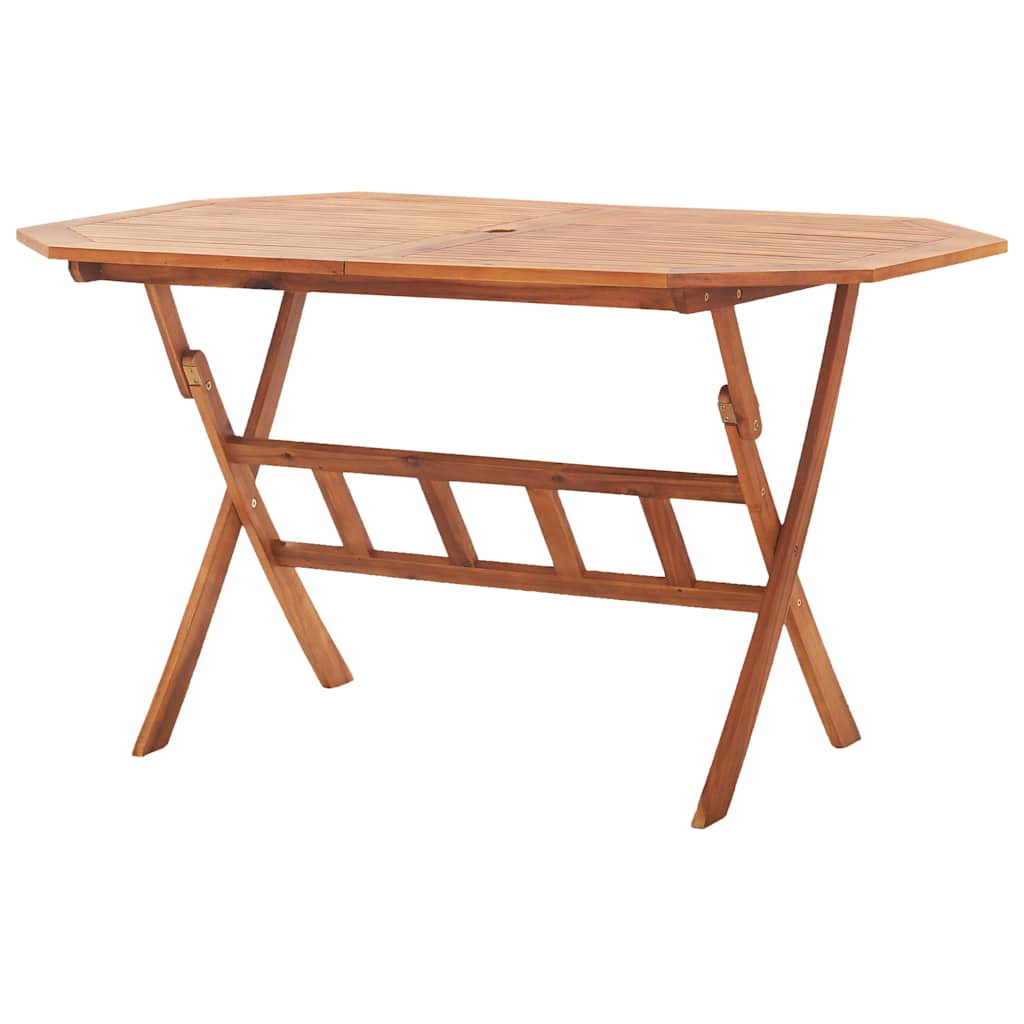 46657 vidaXL Folding Garden Table 135x85x75 cm Solid Acacia Wood