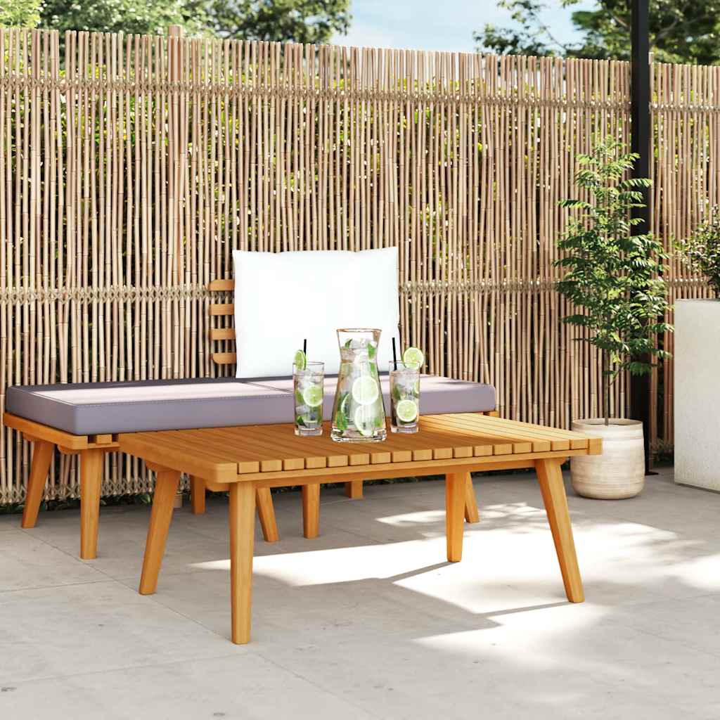 Garden Coffee Table | Golden brown | Solid acacia wood | 90x55x35 cm