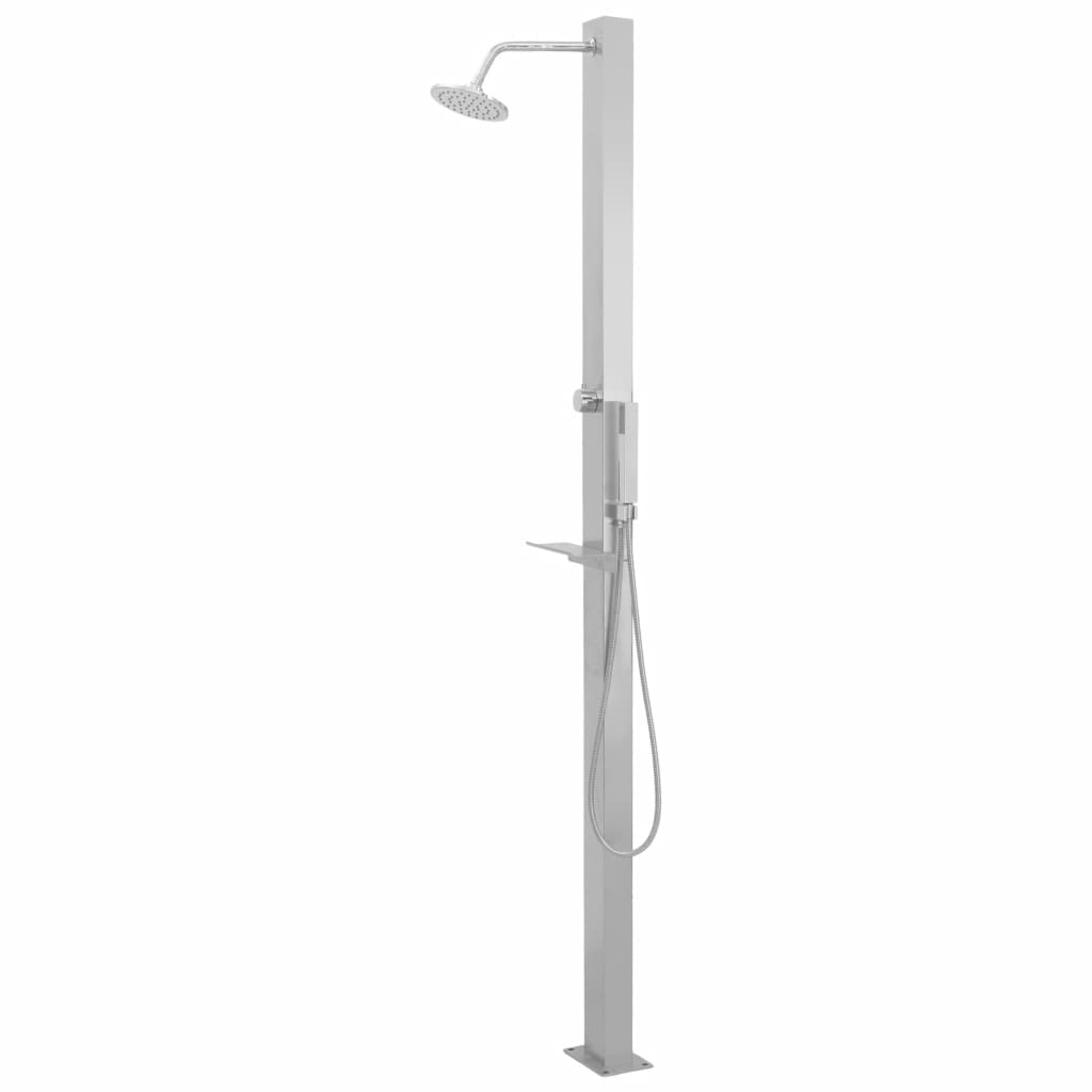 vidaXL Outdoor Shower Stainless Steel Straight