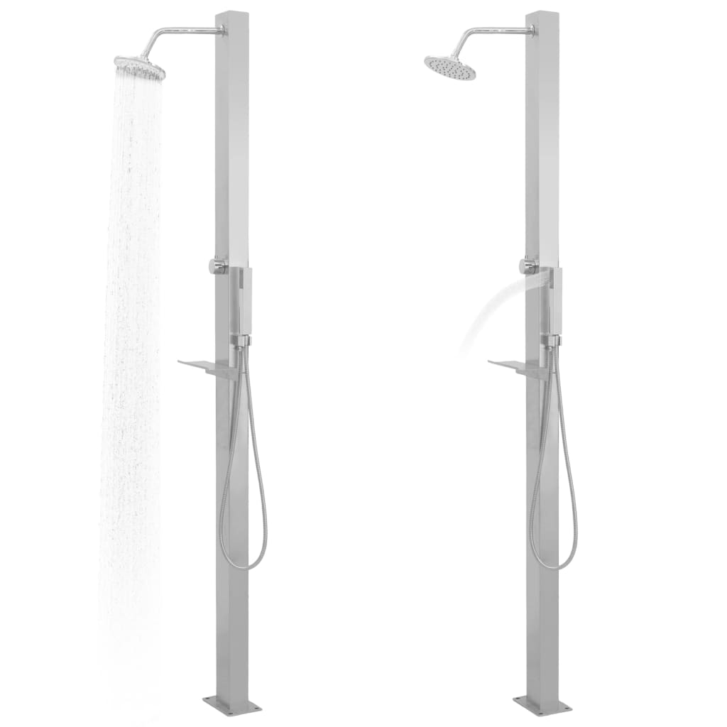 vidaXL Outdoor Shower Stainless Steel Straight