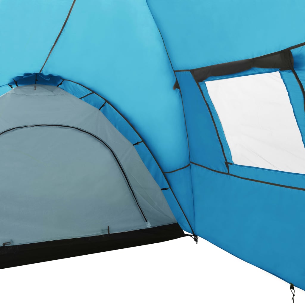 Tente de camping Igloo 650x240x190 cm 8 personnes Bleu