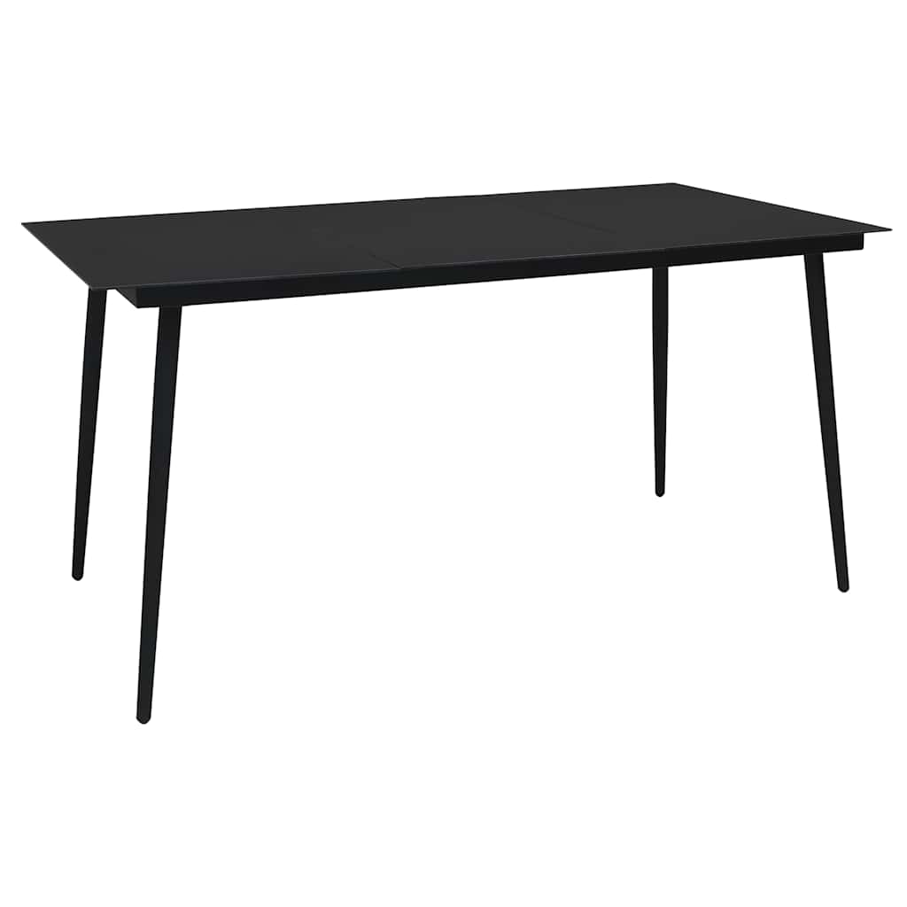 Dining Set | Black | Cotton Rope, Powder-Coated Steel, Tempered Glass
