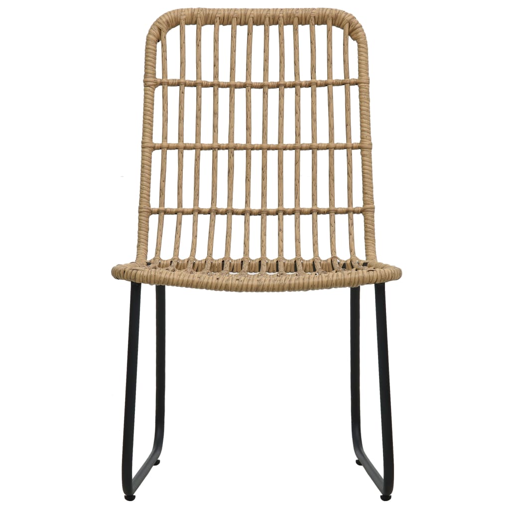 vidaXL Garden Chairs 2 pcs Poly Rattan Oak