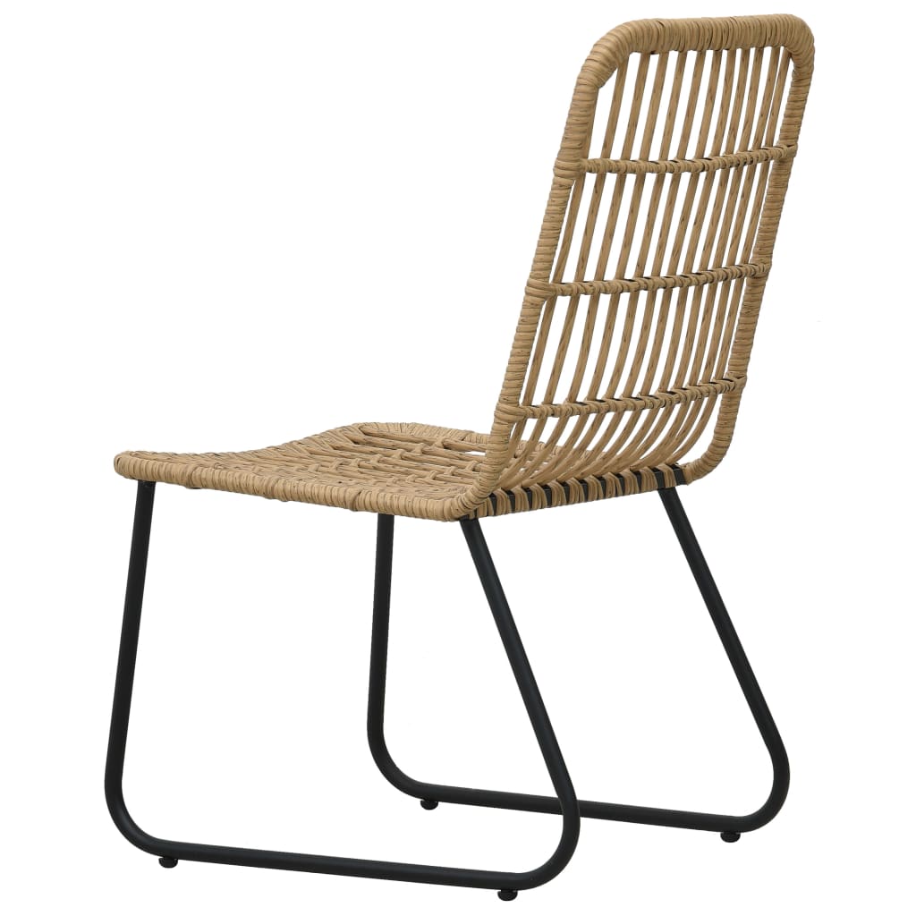 vidaXL Garden Chairs 2 pcs Poly Rattan Oak