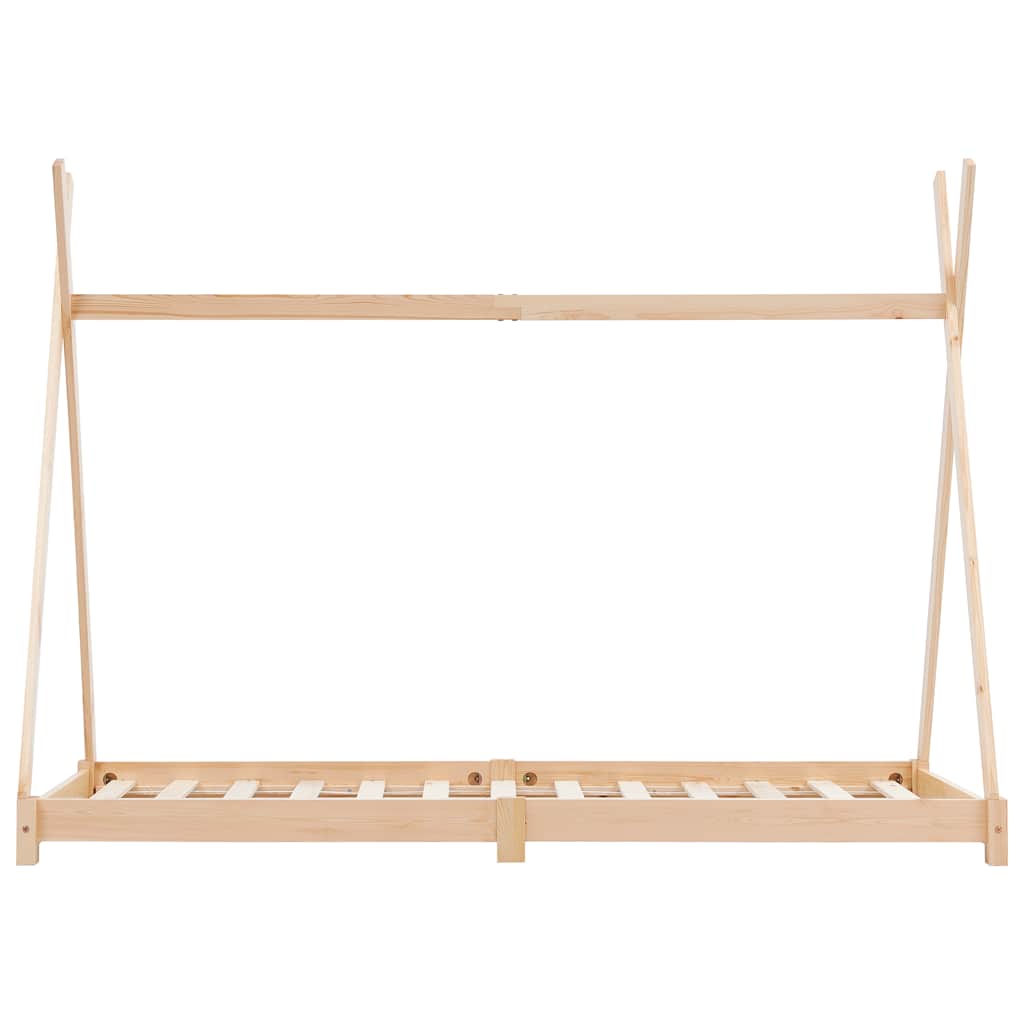 Kids Bed Frame Solid Pine Wood 70x140 cm