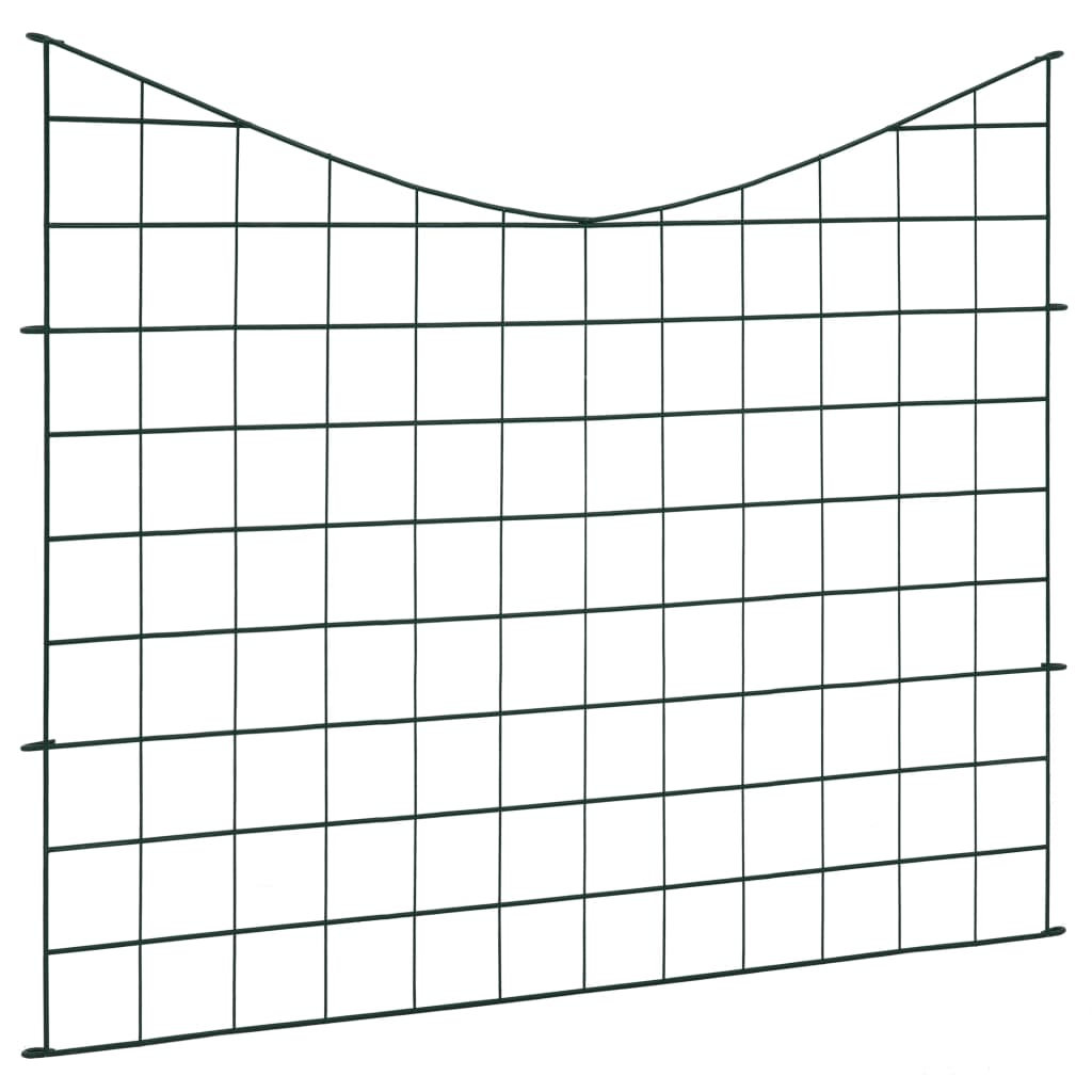 vidaXL Lower Arch Garden Fence Set 77.5x64 cm Green