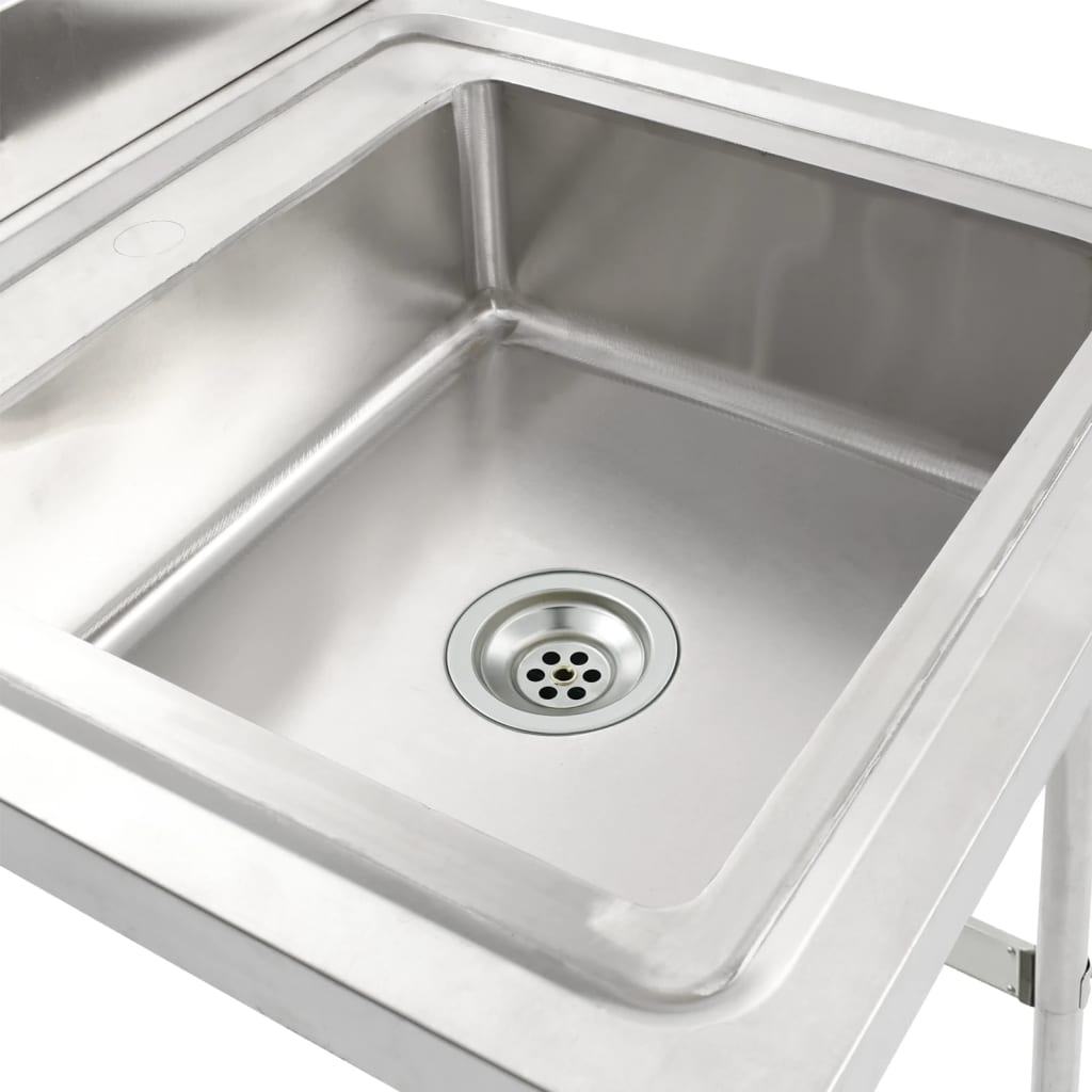 vidaXL Kitchen Sink Single Basin Stainless Steel