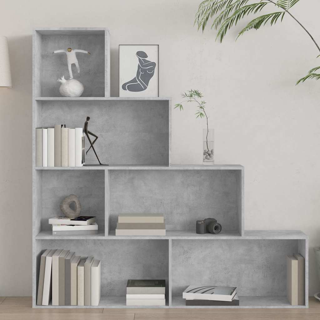 Book Cabinet/Room Divider Concrete Grey 155x24x160 cm