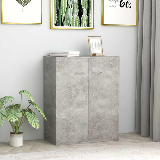 Sideboard | Concrete grey | Engineered wood | 60 x 30 x 75 cm | Sideboard