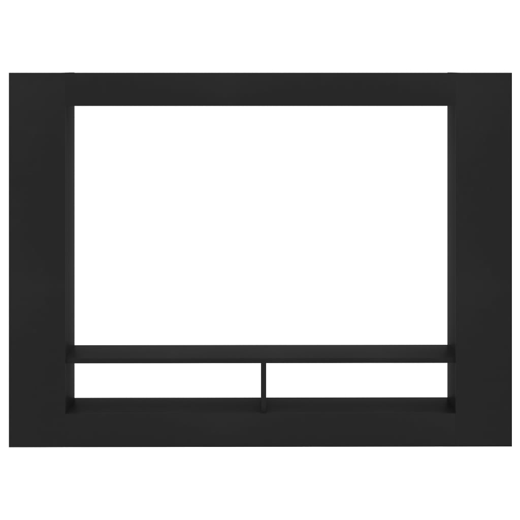 vidaXL TV Cabinet Black 152x22x113 cm Engineered Wood