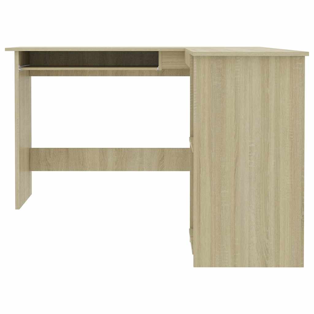 800750 vidaXL L-Shaped Corner Desk Sonoma Oak 120x140x75 cm Engineered Wood
