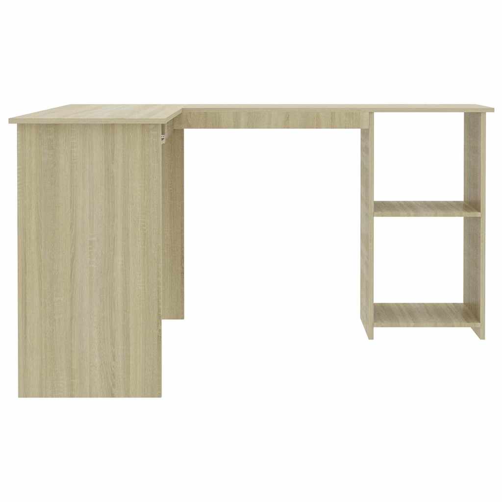 800750 vidaXL L-Shaped Corner Desk Sonoma Oak 120x140x75 cm Engineered Wood
