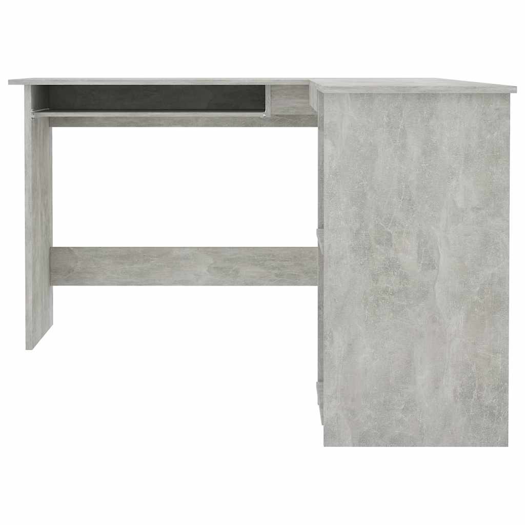 L-Shaped Corner Desk Concrete Grey 120x140x75cm Engineered Wood
