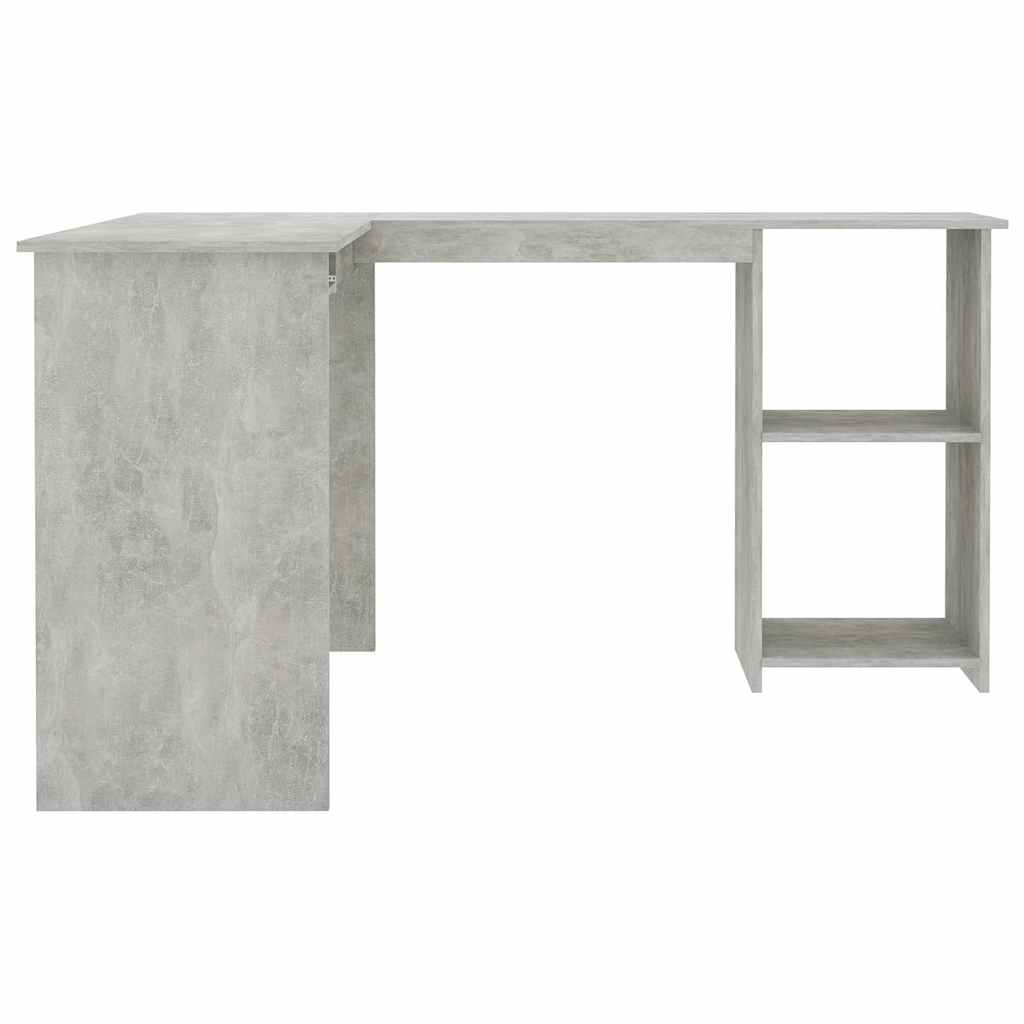 L-Shaped Corner Desk Concrete Grey 120x140x75cm Engineered Wood